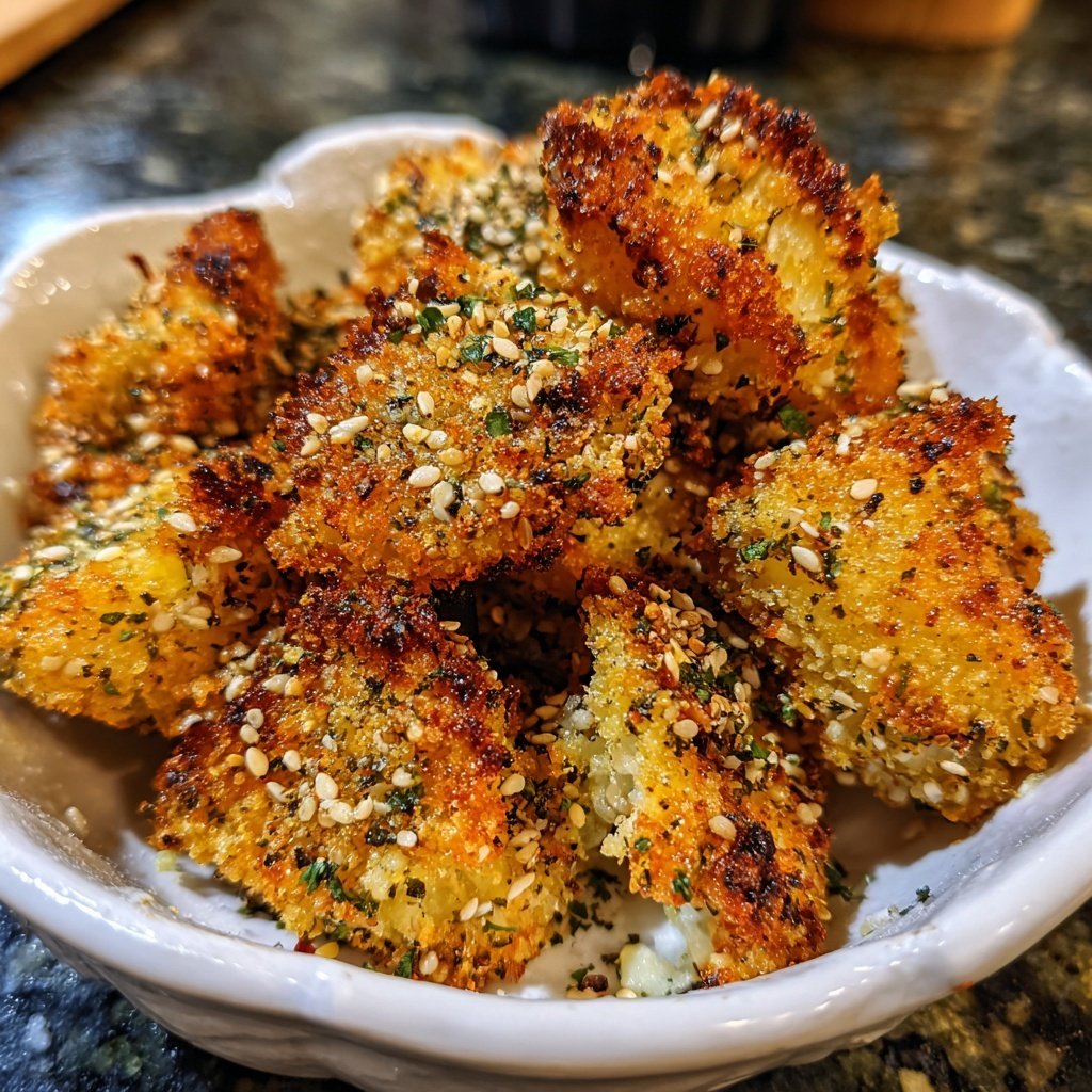 Blumenkohl paniert mit Sesam