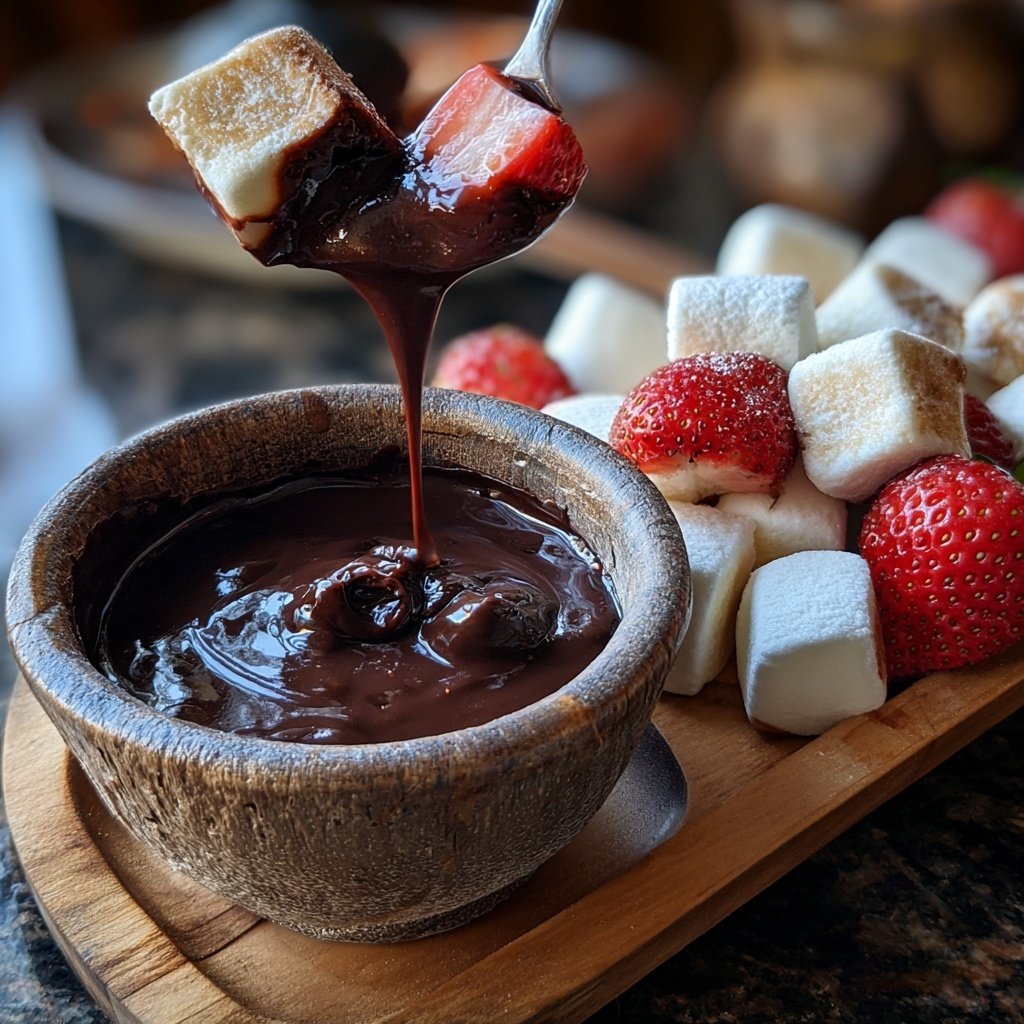 Schokoladenfondue für zwei