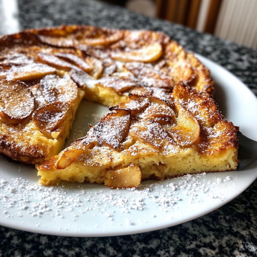 Pfannkuchen mit Apfelringen