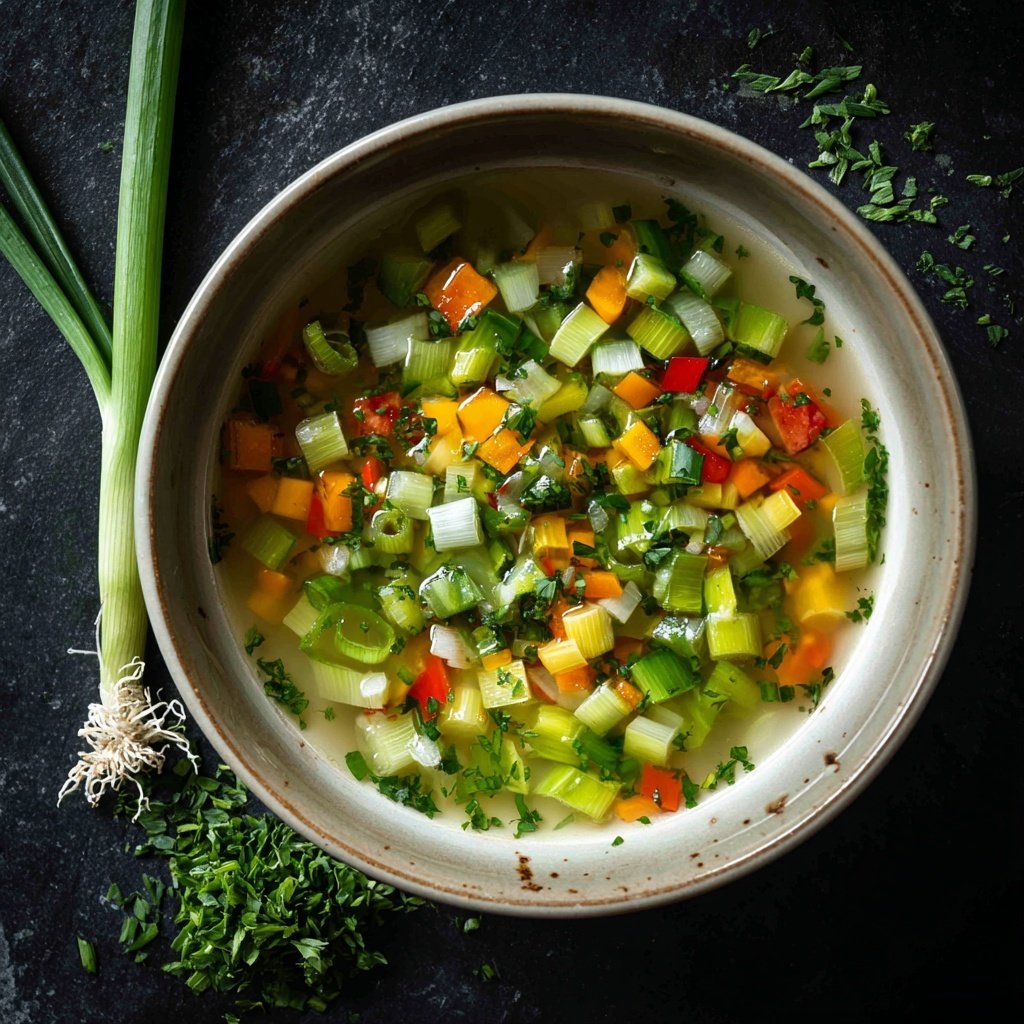 Kalorienarme Gemüse Suppe Mit Lauch