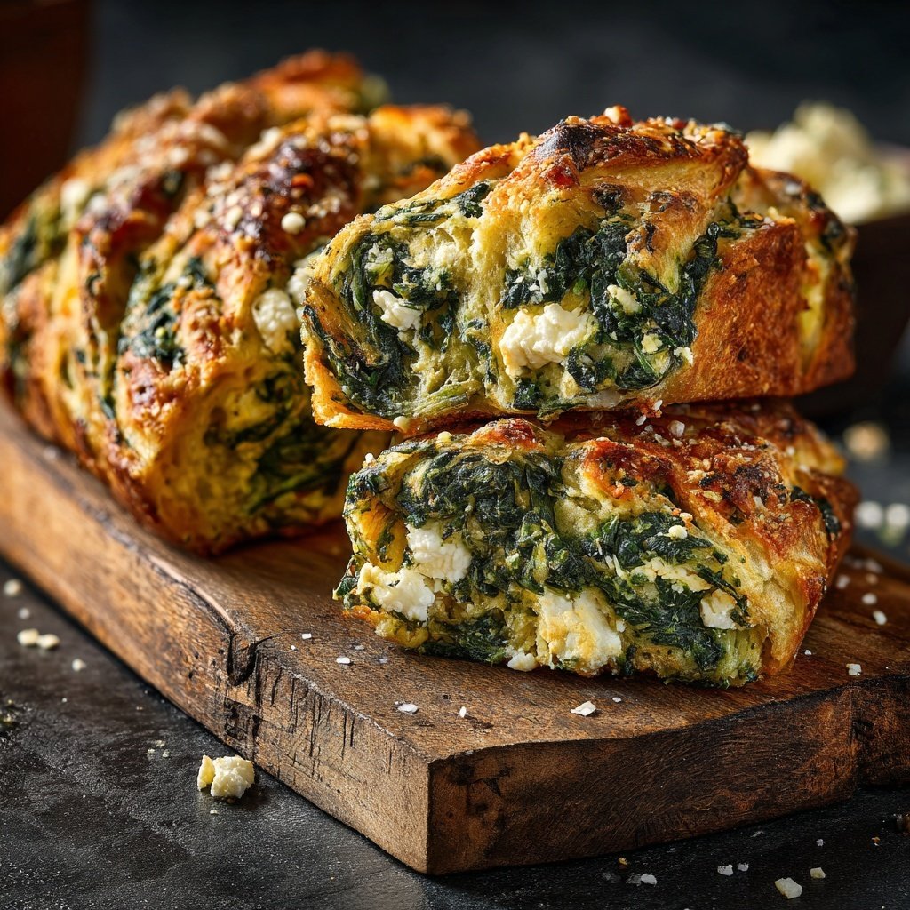 Zupfbrot Mit Spinat Und Feta