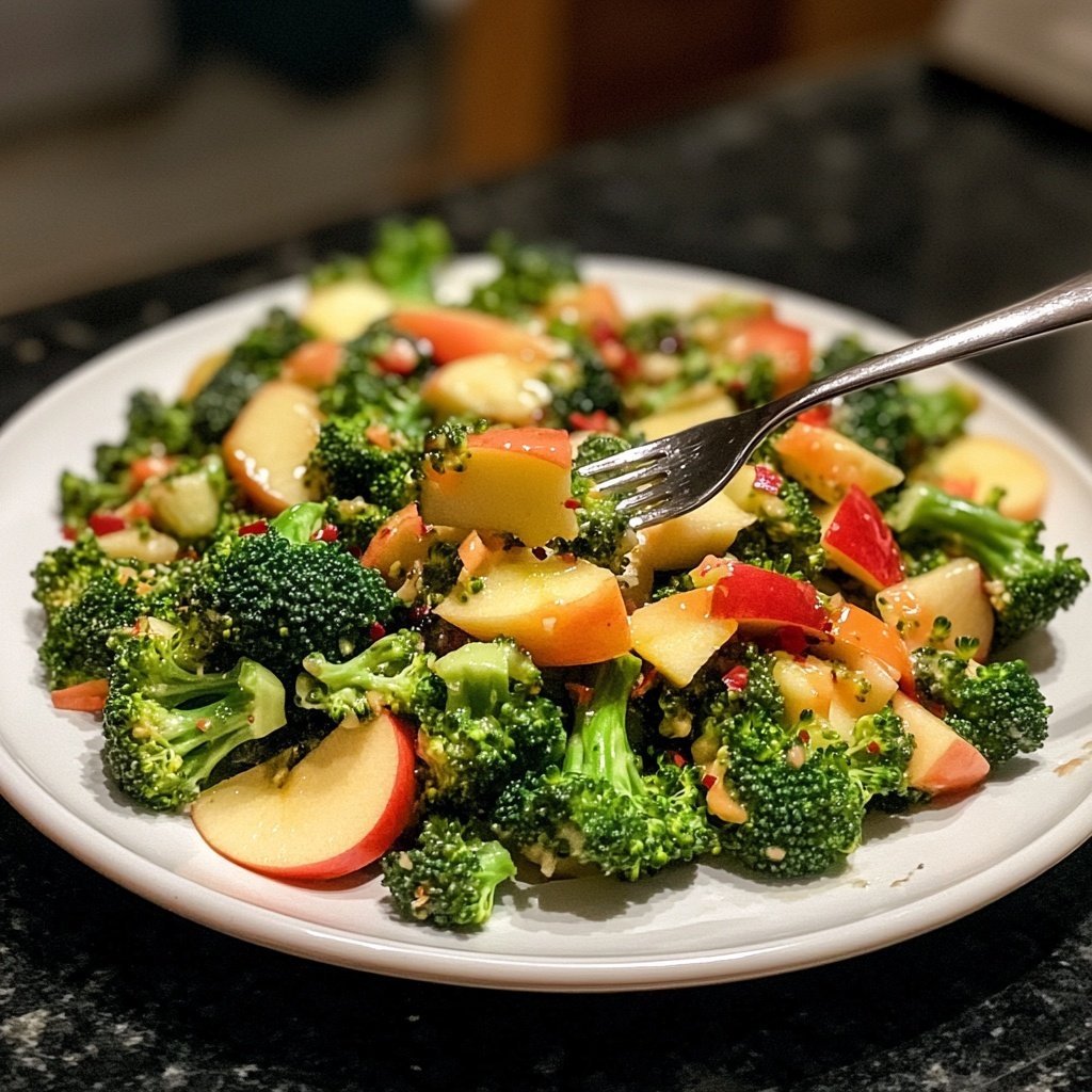 Brokkoli-Salat mit Apfel – Frisch und fruchtig