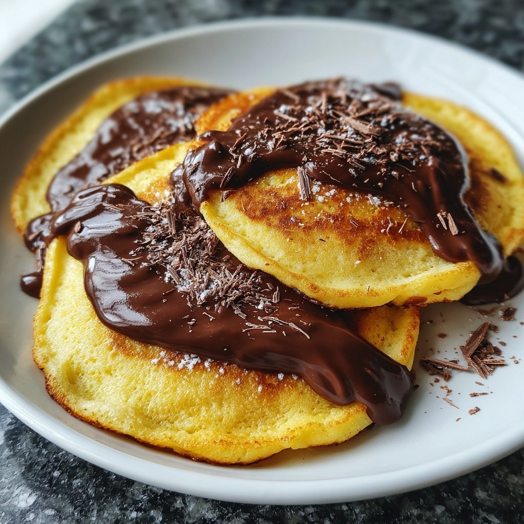 Pfannkuchen mit Schokocreme