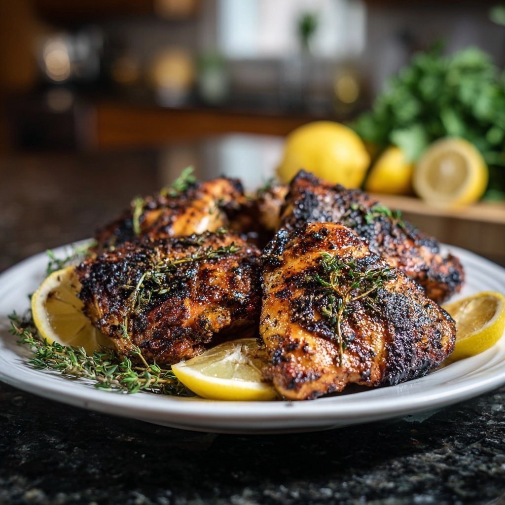 Gegrilltes Zitronen Thymian Hähnchen