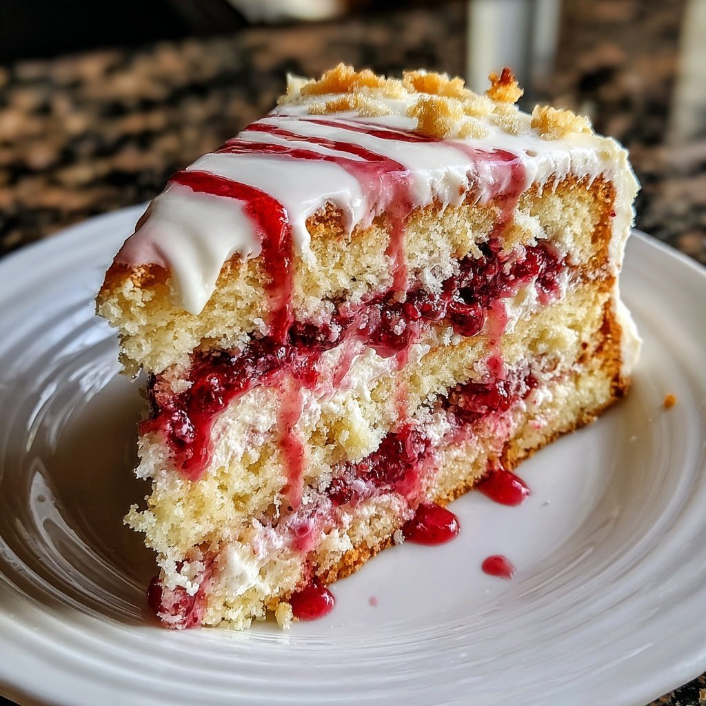 Geburtstagskuchen mit Beerenfüllung