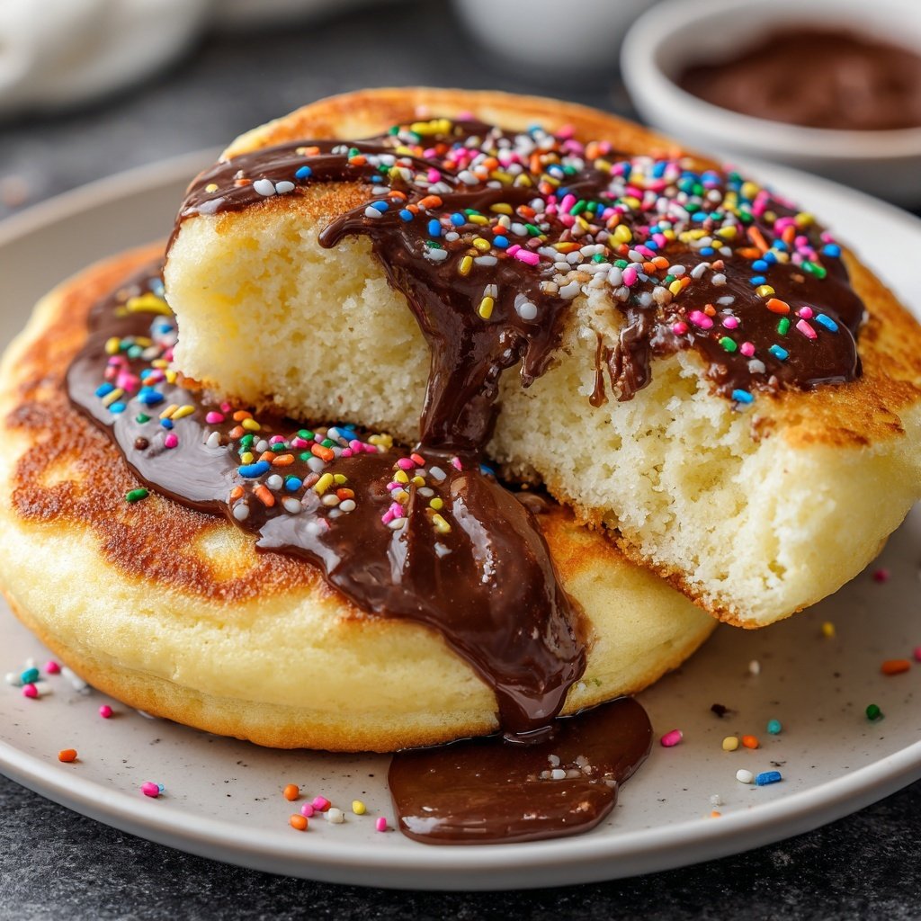 Pfannkuchen mit Schokoladensauce