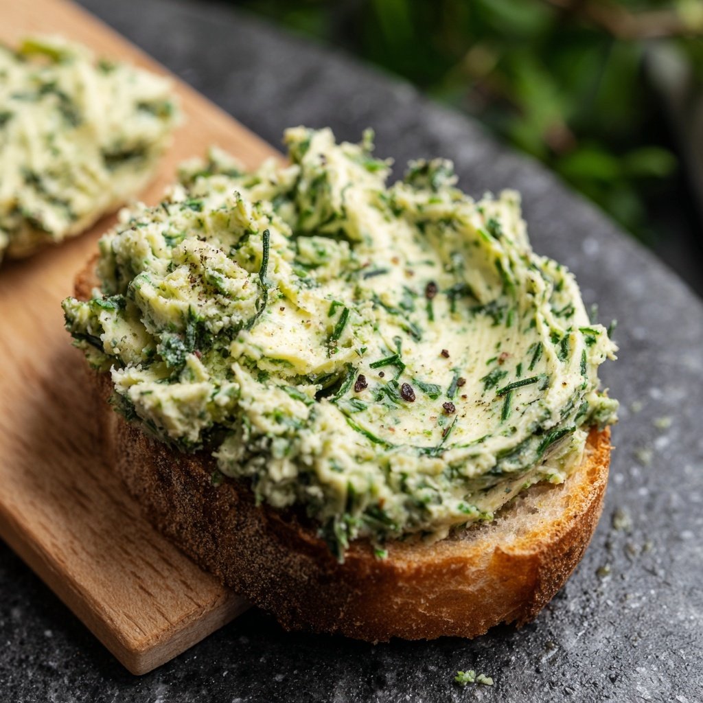 Kräuterbutter Mit Pfeffer Und Meersalz